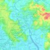 ビエンホアの地形図、標高、地勢