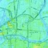 野崎町の地形図、標高、地勢
