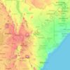 ケニアの地形図、標高、地勢