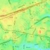 北沢の地形図、標高、地勢