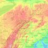 ペンシルベニア州の地形図、標高、地勢