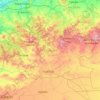 ティセムシルト県の地形図、標高、地勢