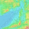 大阪府の地形図、標高、地勢