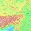 オーストリアの地形図、標高、地勢