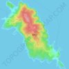 網地島の地形図、標高、地勢