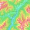 Pieve di Cadoreの地形図、標高、地勢