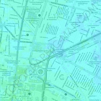 15370の地形図、標高、地勢