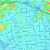 鼓楼区の地形図、標高、地勢