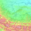 北オセチア共和国の地形図、標高、地勢