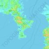 横須賀市の地形図、標高、地勢