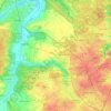 Святошинський районの地形図、標高、地勢