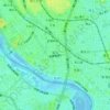矢口の地形図、標高、地勢