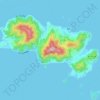 上蒲刈島の地形図、標高、地勢