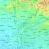 豊潤区の地形図、標高、地勢