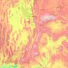 ユタ州の地形図、標高、地勢