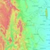 ウタイターニー県の地形図、標高、地勢