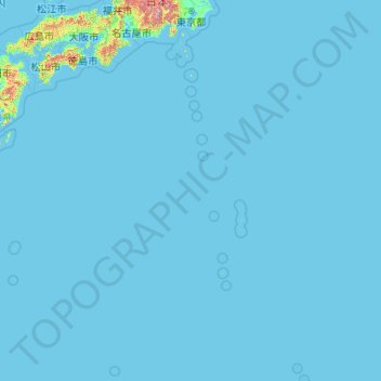 東京都の地形図、標高、地勢
