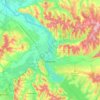 イルクーツクの地形図、標高、地勢
