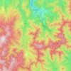 湯沢町の地形図、標高、地勢