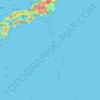 関東地方の地形図、標高、地勢