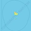 ノーフォーク島の地形図、標高、地勢