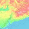 ザポリージャ州の地形図、標高、地勢