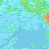 黄冈镇の地形図、標高、地勢