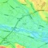 宇奈根の地形図、標高、地勢