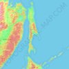 サハリン州の地形図、標高、地勢