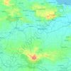 Bojonegoroの地形図、標高、地勢