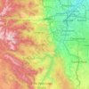 Jefferson Countyの地形図、標高、地勢