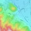 界川1の地形図、標高、地勢