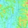 烏山市の地形図、標高、地勢