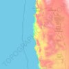 Iquiqueの地形図、標高、地勢