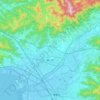 豊川市の地形図、標高、地勢