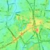 西新宿の地形図、標高、地勢