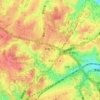 新桜ケ丘の地形図、標高、地勢
