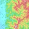 霧台郷の地形図、標高、地勢