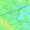 宮坂一丁目の地形図、標高、地勢