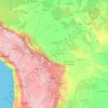 ボリビアの地形図、標高、地勢