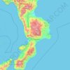 カラブリア州の地形図、標高、地勢