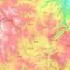 牟定县の地形図、標高、地勢