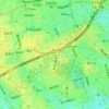 駒沢の地形図、標高、地勢