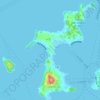 興居島の地形図、標高、地勢