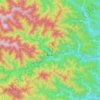 奥多摩町の地形図、標高、地勢