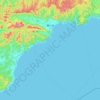 鴨川市の地形図、標高、地勢