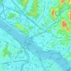 麻浦区の地形図、標高、地勢