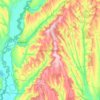 raionul Cantemirの地形図、標高、地勢