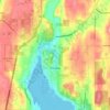 Poulsboの地形図、標高、地勢