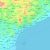 秦皇島市の地形図、標高、地勢